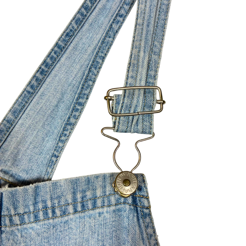 Xhilaration Bib Overalls Denim Jeans Small Retro 90s Vintage See Photos Stains - Picture 7 of 12